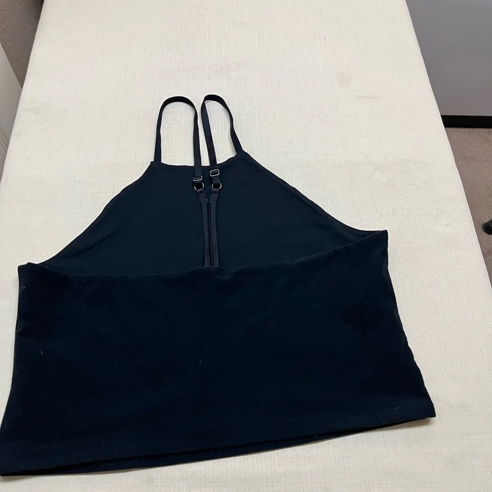Abercrombie & Fitch XL black soft A&F collection cropped high neck tank